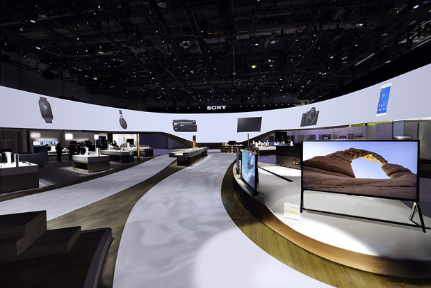 First retouched image of the Sony booth