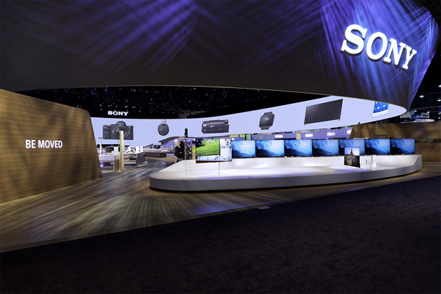 Second retouched image of the Sony booth